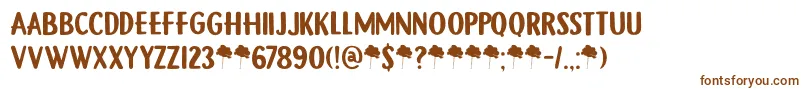 DkGamboge Font – Brown Fonts on White Background