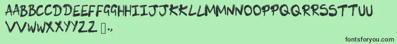 SkLunie Font – Black Fonts on Green Background