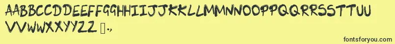 SkLunie Font – Black Fonts on Yellow Background