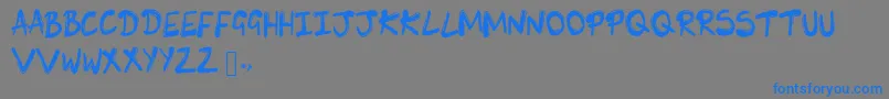 SkLunie Font – Blue Fonts on Gray Background