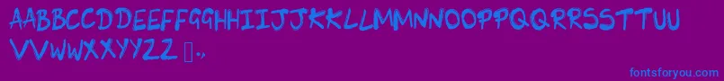 SkLunie-Schriftart – Blaue Schriften auf violettem Hintergrund