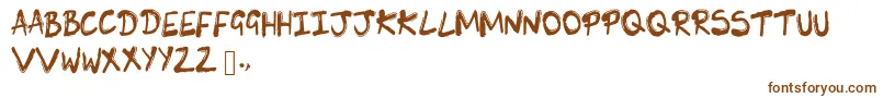 SkLunie Font – Brown Fonts on White Background