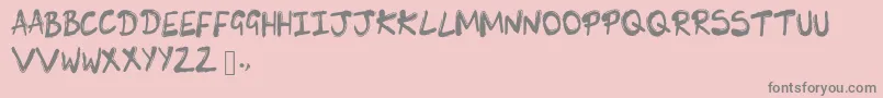 SkLunie Font – Gray Fonts on Pink Background