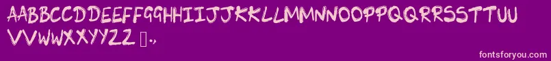 SkLunie Font – Pink Fonts on Purple Background