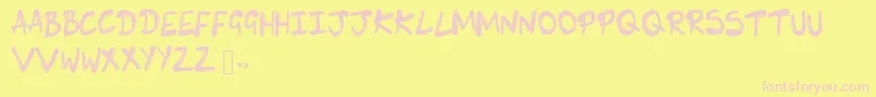 SkLunie Font – Pink Fonts on Yellow Background