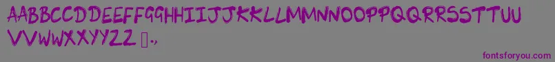 SkLunie Font – Purple Fonts on Gray Background