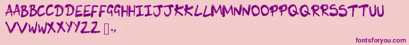 SkLunie Font – Purple Fonts on Pink Background
