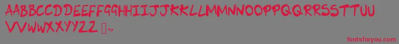 SkLunie Font – Red Fonts on Gray Background