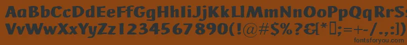 AdHocBis Font – Black Fonts on Brown Background