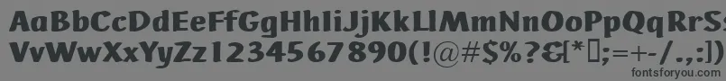 Шрифт AdHocBis – чёрные шрифты на сером фоне