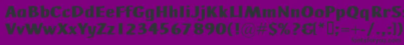 AdHocBis-Schriftart – Schwarze Schriften auf violettem Hintergrund