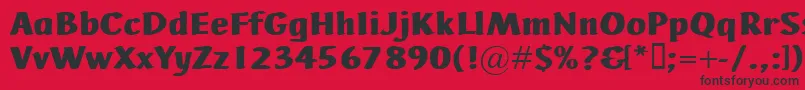 AdHocBis Font – Black Fonts on Red Background