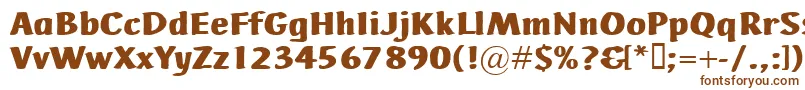 Шрифт AdHocBis – коричневые шрифты на белом фоне