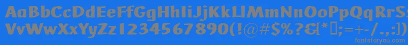 フォントAdHocBis – 青い背景に灰色の文字