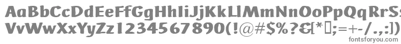 フォントAdHocBis – 白い背景に灰色の文字