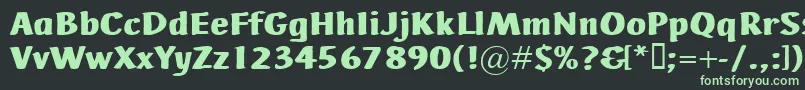 AdHocBis Font – Green Fonts on Black Background