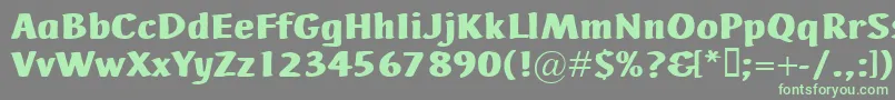 AdHocBis-fontti – vihreät fontit harmaalla taustalla