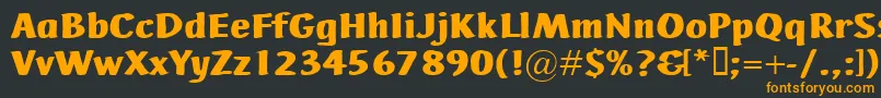 フォントAdHocBis – 黒い背景にオレンジの文字