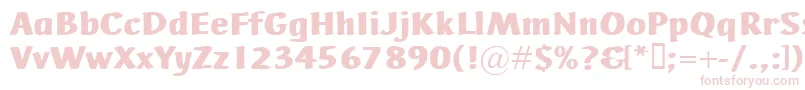AdHocBis-Schriftart – Rosa Schriften auf weißem Hintergrund