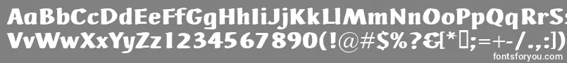 Шрифт AdHocBis – белые шрифты на сером фоне