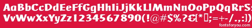 Шрифт AdHocBis – белые шрифты на красном фоне
