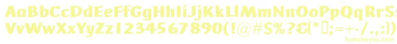 AdHocBis-fontti – keltaiset fontit valkoisella taustalla