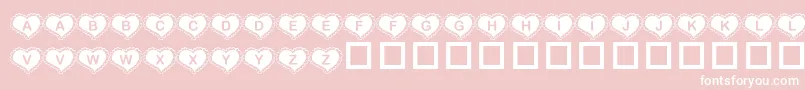 KrValentineHeart Font – White Fonts on Pink Background