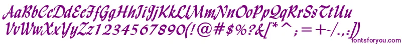 LyndaCursiveBold-fontti – violetit fontit