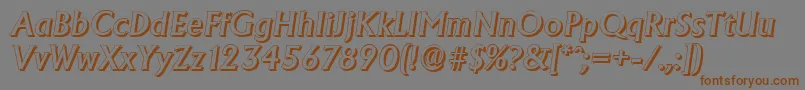 Шрифт AdelonshadowMediumItalic – коричневые шрифты на сером фоне