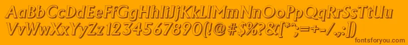 AdelonshadowMediumItalic Font – Brown Fonts on Orange Background