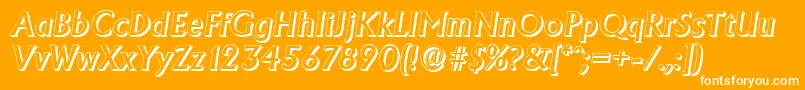 More about AdelonshadowMediumItalic Font AdelonshadowMediumItalic Font – White Fonts on Orange Background