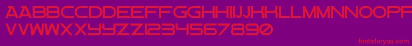 FlightMaybeMaj Font – Red Fonts on Purple Background