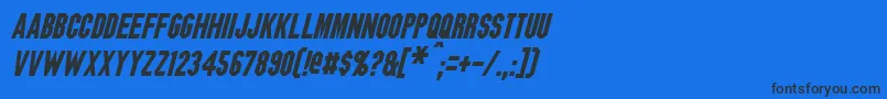 Police BlitzwingItalic – polices noires sur fond bleu