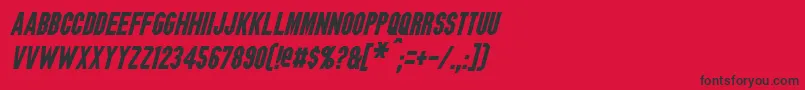 BlitzwingItalic Font – Black Fonts on Red Background