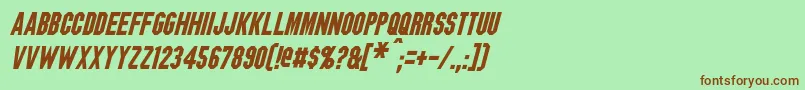 BlitzwingItalic Font – Brown Fonts on Green Background