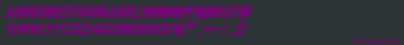 BlitzwingItalic-Schriftart – Violette Schriften auf schwarzem Hintergrund