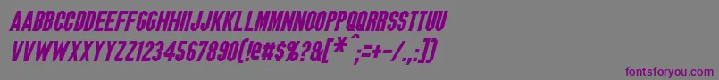 BlitzwingItalic Font – Purple Fonts on Gray Background