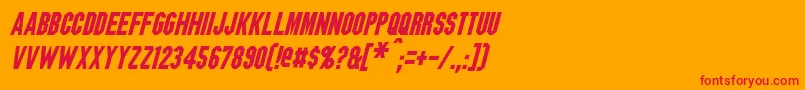 Шрифт BlitzwingItalic – красные шрифты на оранжевом фоне