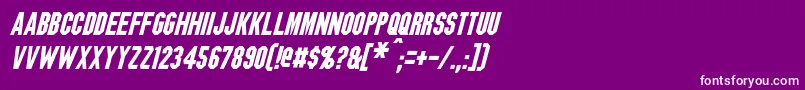 Police BlitzwingItalic – polices blanches sur fond violet