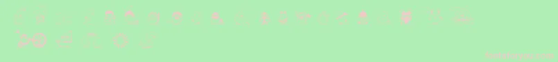 PiouFont Font – Pink Fonts on Green Background