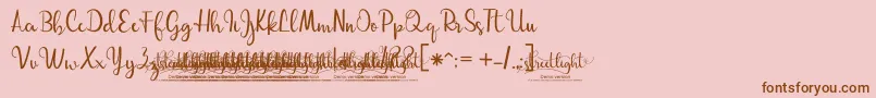03StreetlightDemoVersion Font – Brown Fonts on Pink Background