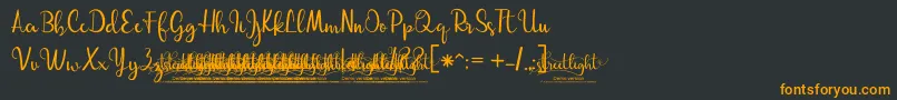 Czcionka 03StreetlightDemoVersion – pomarańczowe czcionki na czarnym tle