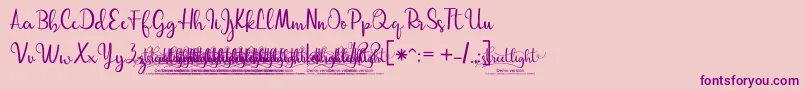03StreetlightDemoVersion Font – Purple Fonts on Pink Background