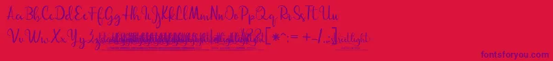 03StreetlightDemoVersion Font – Purple Fonts on Red Background