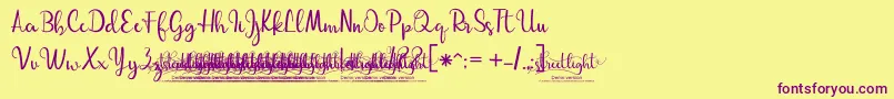 03StreetlightDemoVersion Font – Purple Fonts on Yellow Background