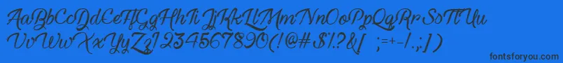 HauntedEyesTtf Font – Black Fonts on Blue Background