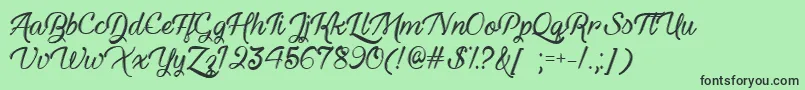 HauntedEyesTtf Font – Black Fonts on Green Background