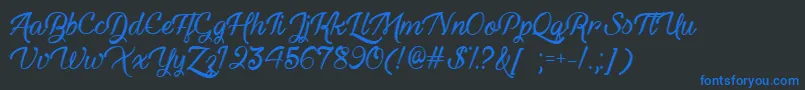 HauntedEyesTtf Font – Blue Fonts on Black Background