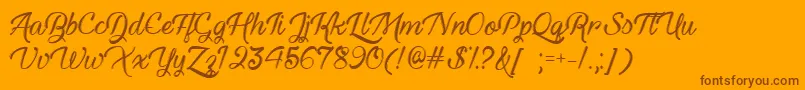 HauntedEyesTtf Font – Brown Fonts on Orange Background