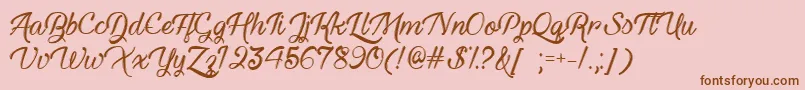 HauntedEyesTtf Font – Brown Fonts on Pink Background